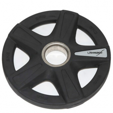 Lifemaxx Olympic Discs Rubber coated 5 grip 5 kg LMX 92 